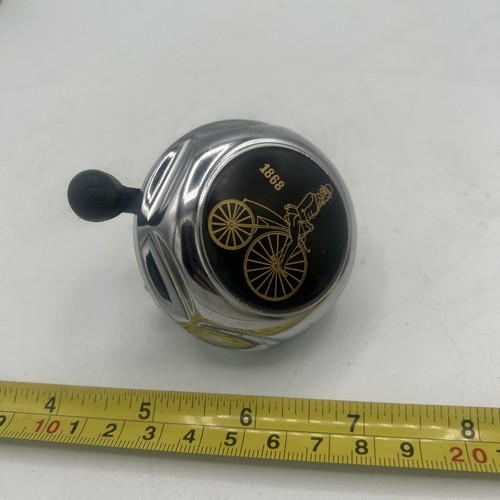 Vintage metal bicycle bell - vintage,
